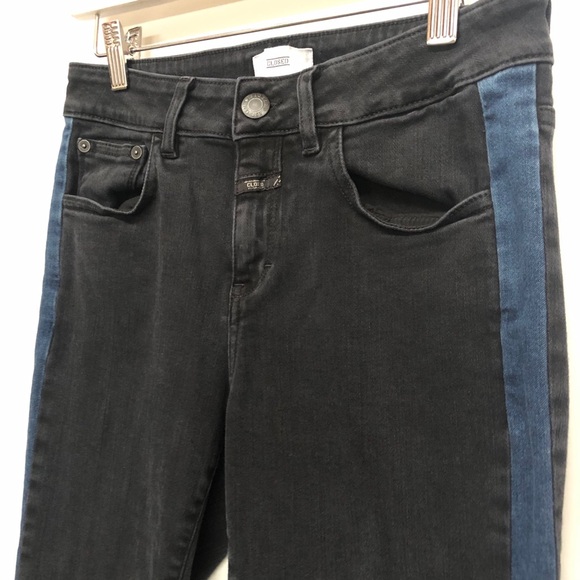 Closed Baker Black High Rise Skinny Stripe Jeans - Picture 3 of 7